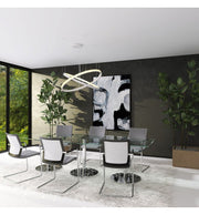 54W Circular SPACE VENUS LED Pendant Light in White 90cm - LED Pendant