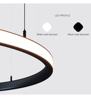 54W Circular SPACE VENUS LED Pendant Light in White 90cm - LED Pendant
