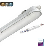 55W 150cm Tri-proof LED Batten Emergency Kit Philips Driver 140 Lm/W 3CCT - Emergency Lighting - Battens