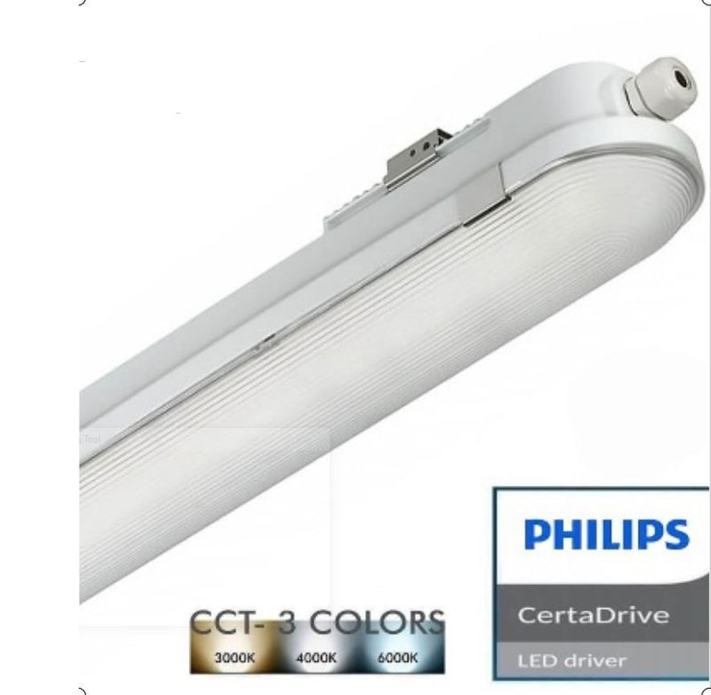 55W Tri-Proof LED Batten 1500mm with PHILIPS driver and 3 CCT - STANDARD 15-20 Delivery - LED Batten