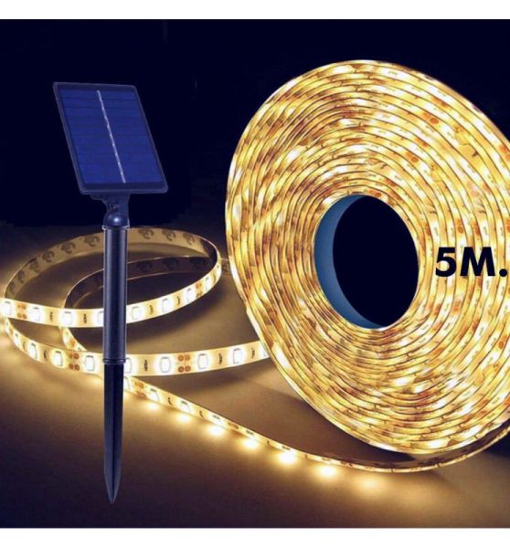 Outdoor Solar LED Strip 5m IP65 2700K - Solar strip lights