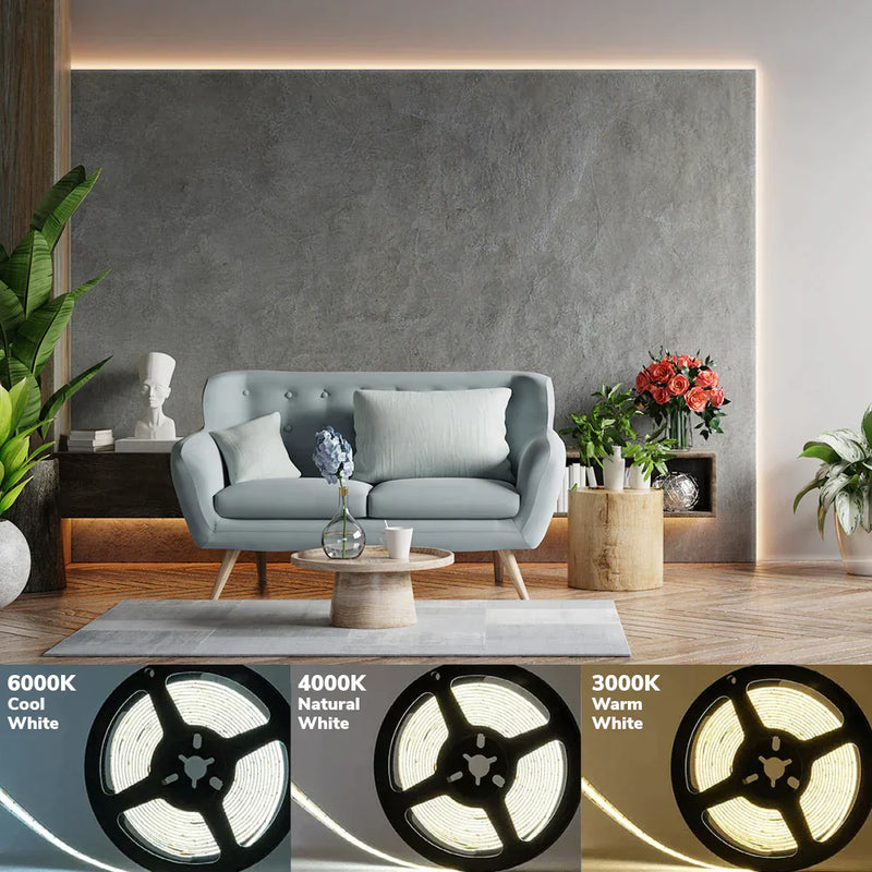 COB LED Strip Light 5m 12V 4000K - LED Strip