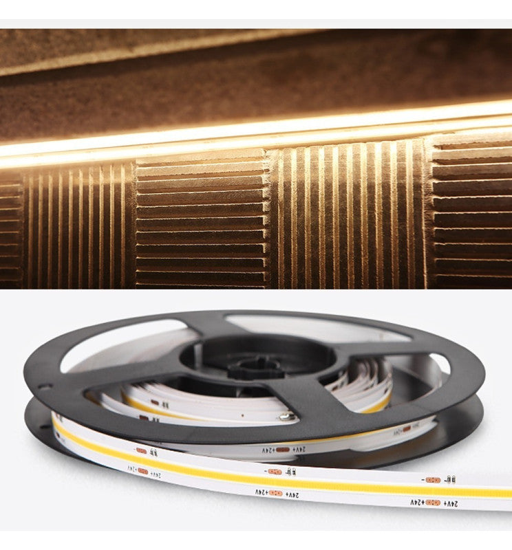 5m 24V LED Strip COB 15W/m 512LED/m 1800lm/m 10mm IP20 CRI90 - Strip Lights