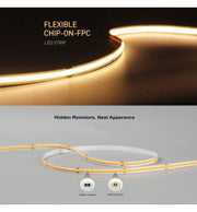 5m 24V LED Strip COB 15W/m 512LED/m 1800lm/m 10mm IP20 CRI90 - Strip Lights