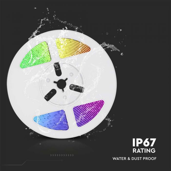 5m Solar LED Strip Kit 60LEDs/M RGB IP67 - Solar Lighting