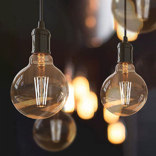 5W LED Filament Bulb G80 E27 Amber Glass 2700K - E27 Bulb