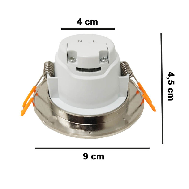 5W Outdoor Waterproof LED Downlight in Nickel 6000K - LED Spotlight