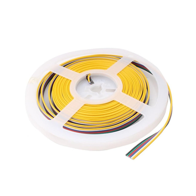 6-Core x 0.5mm Connector Cable for LED Strip RGB + CCT 12-24V - Cables - Track Lighting