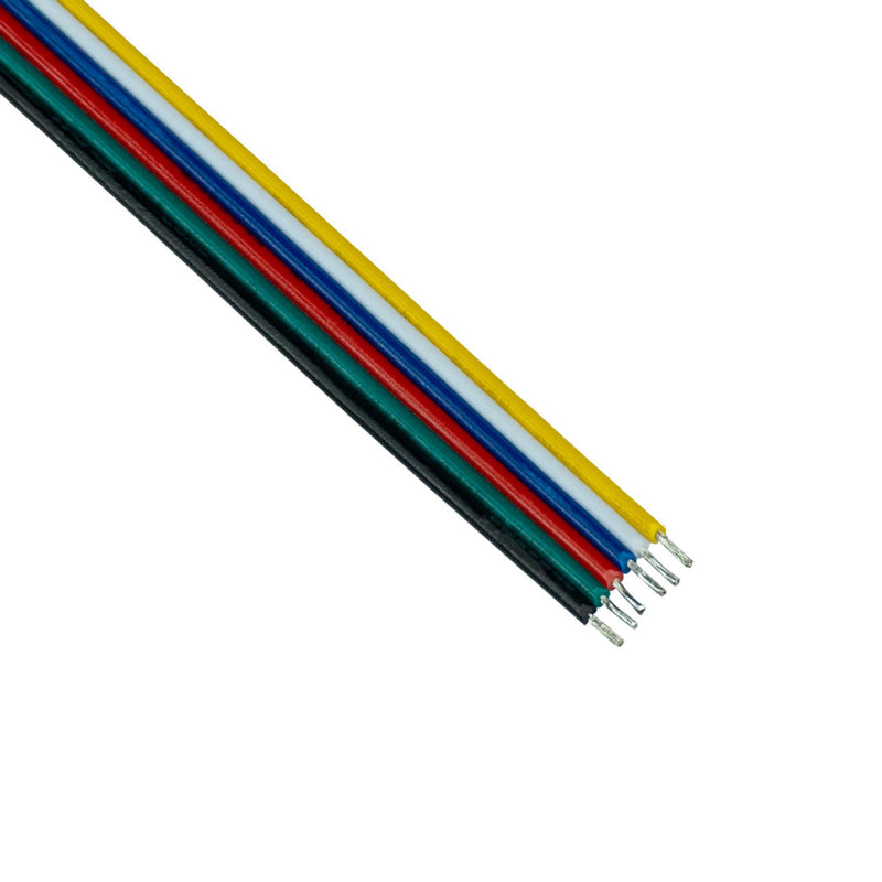 6-Core x 0.5mm Connector Cable for LED Strip RGB + CCT 12-24V - Cables - Track Lighting