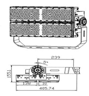 600W Dimmable LED Floodlight with PHILIPS Driver 5000K - Flood & Spot Lights - Floodlights