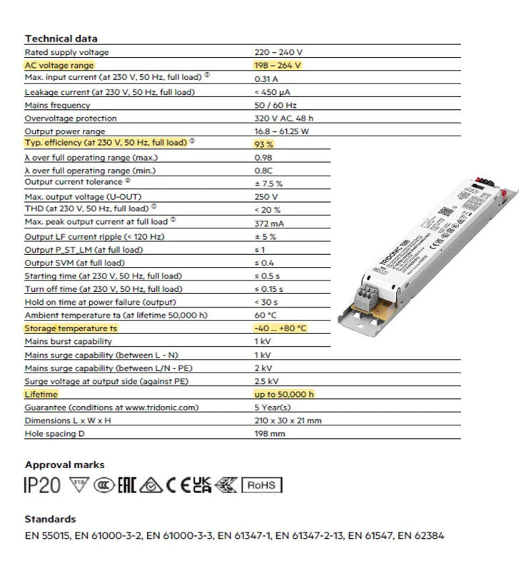 60W to 35W Tri-Proof LED Batten 150cm with TRIDONIC Driver 3 CCT - LED Batten
