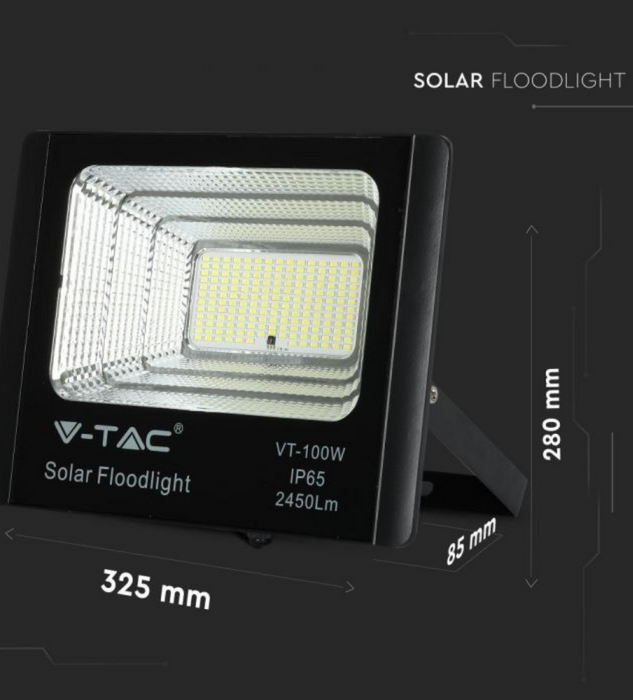 60W Solar LED Floodlight V-tac 6000K - LED Floodlight