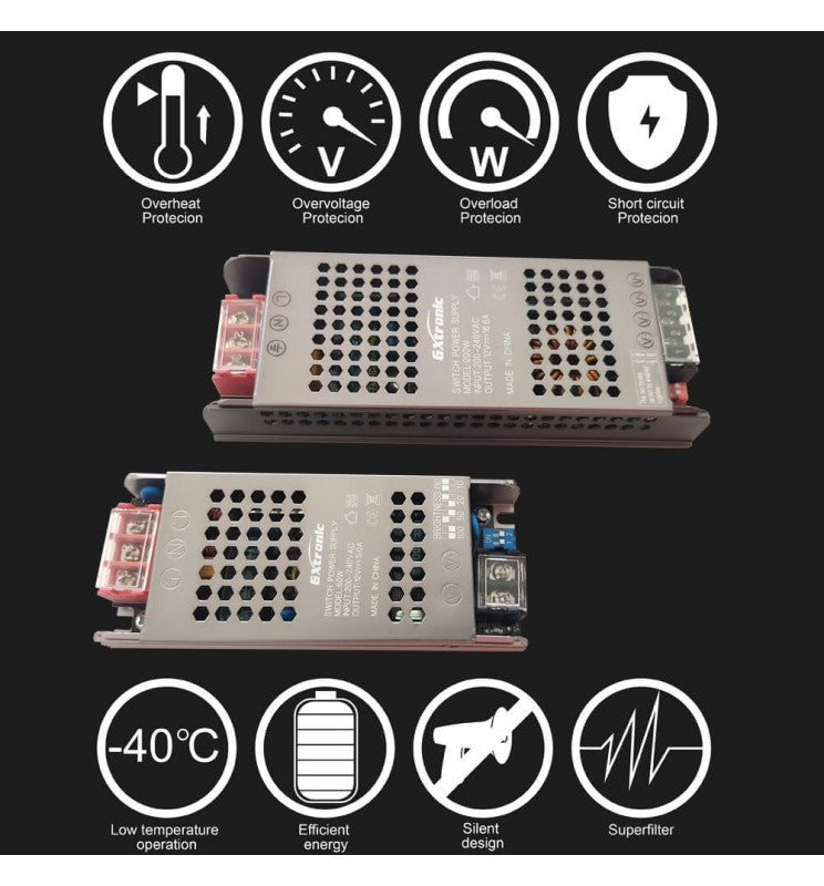 60W TECMO Switching Power Supply 12V Output - LED Accessories