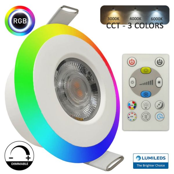 6W LED Downlight  RGB+CCT with Remote Control