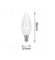 6W C37 E14 LED Candle Bulb with OSRAM Chip 3000K - LED Light Bulbs - Lamps