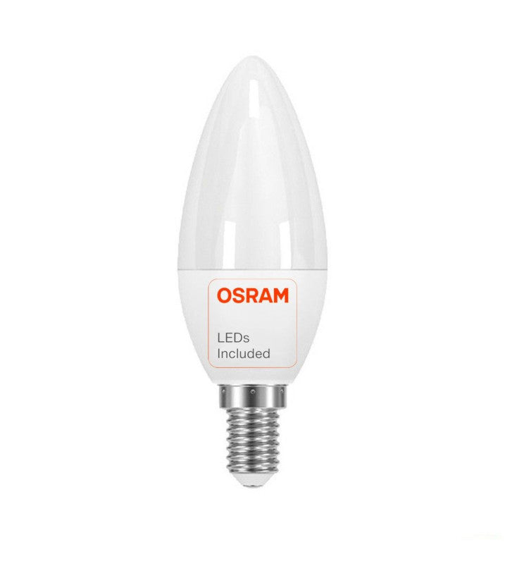6W C37 E14 LED Candle Bulb with OSRAM Chip 3000K - LED Light Bulbs - Lamps