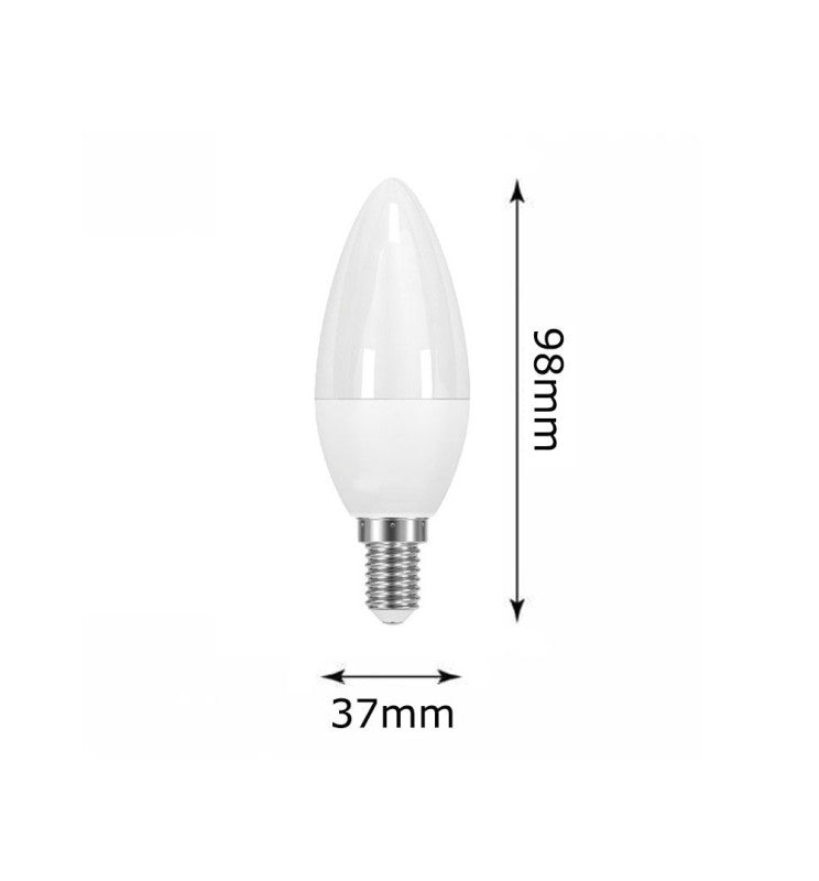 6W C37 E14 LED Candle Bulb with OSRAM Chip 4000K - LED Light Bulbs - Lamps