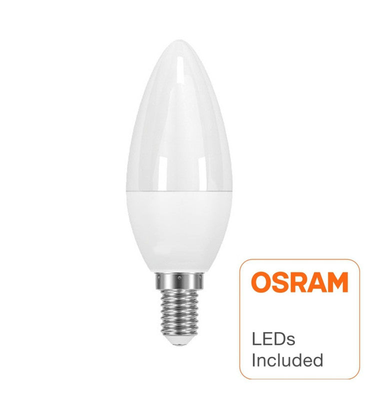 6W C37 E14 LED Candle Bulb with OSRAM Chip 4000K - LED Light Bulbs - Lamps