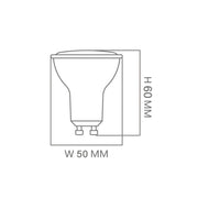 6W GU10 LED Bulb with OSRAM Chip Clear Cover 4000K - GU10 Bulb