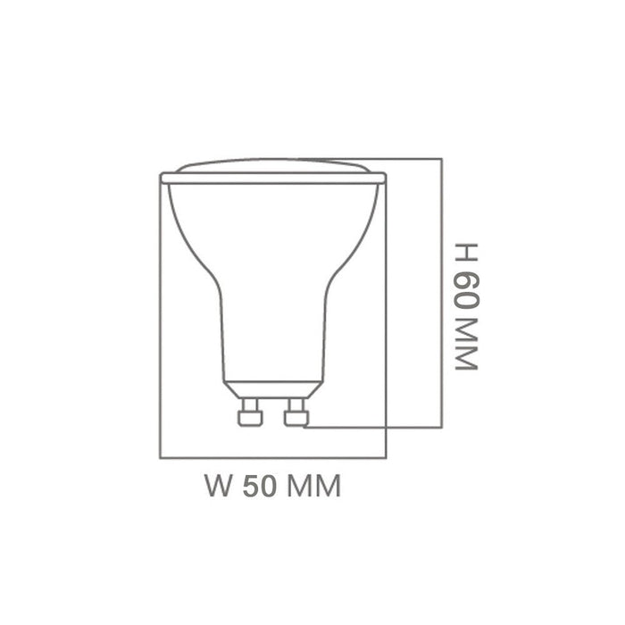 6W GU10 LED Bulb with OSRAM Chip Clear Cover 4000K - GU10 Bulb