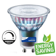 6W Dimmable GU10 Glass LED Bulb with SAMSUNG Chip 3000K - GU10 Bulb