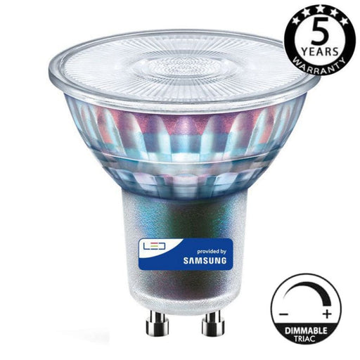 6W Dimmable GU10 Glass LED Bulb by SAMSUNG 6000K - GU10 Bulb