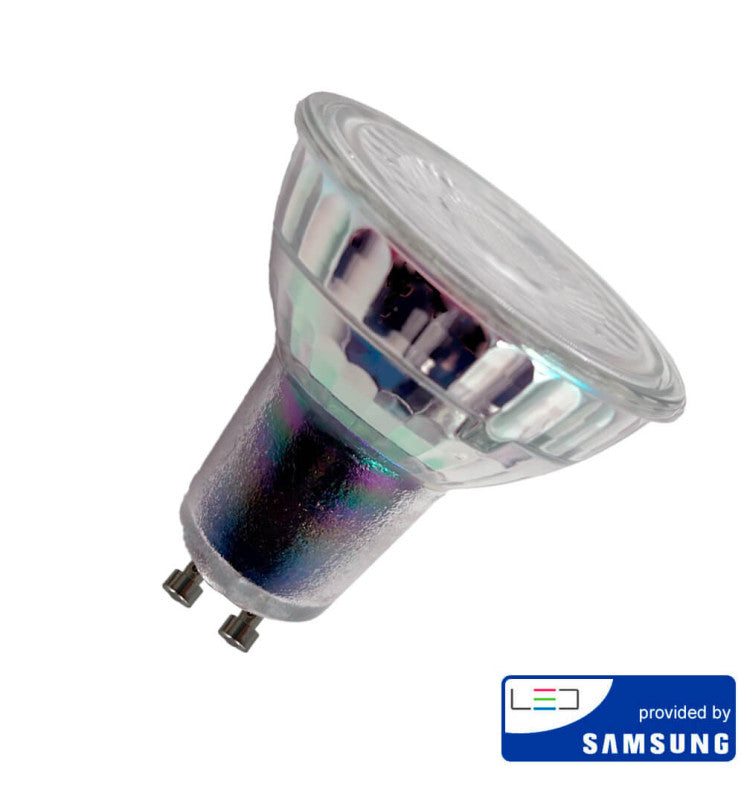 6W GU10 Glass LED Bulb with SAMSUNG Chip 5700K - Lamps