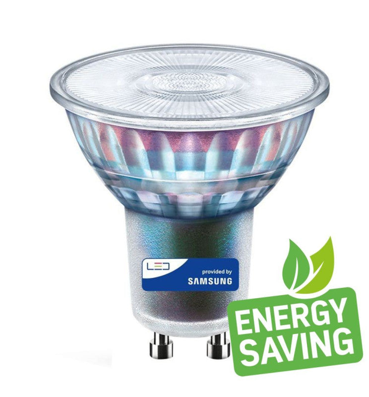 6W GU10 Glass LED Bulb with SAMSUNG Chip 5700K - Lamps
