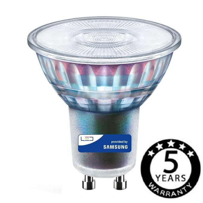 6W GU10 Glass LED Bulb with SAMSUNG Chip 6000K - LED Light Bulbs - Lamps