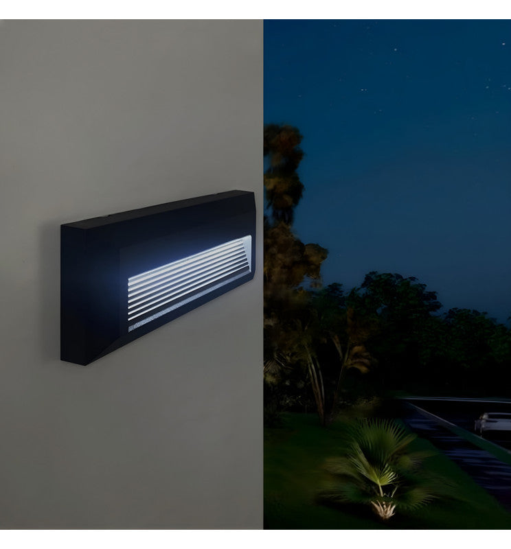 6W KOUVOLA LED Wall Light in Black IP65 3CCT - Wall Light Fixtures - Bollard Lights