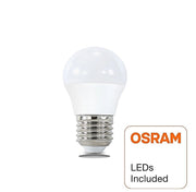 6W E27 G45 LED Bulb with OSRAM Chip 3000K - E27 Bulb