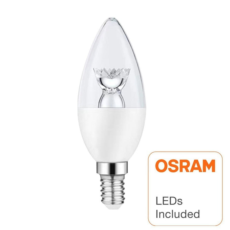 6W LED E14 Candle Bulb with Lens 6000K - E14 Candle Bulb