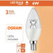 6W LED E14 Candle Bulb with Lens 3000K - E14 Candle Bulb