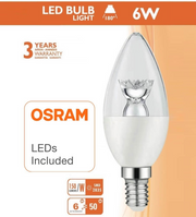6W E14 LED Candle Bulb with Lens 4000K - E14 Candle Bulb