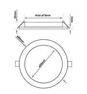 6W Round Slim LED Downlight with OSRAM Chip 4CCT - Downlights