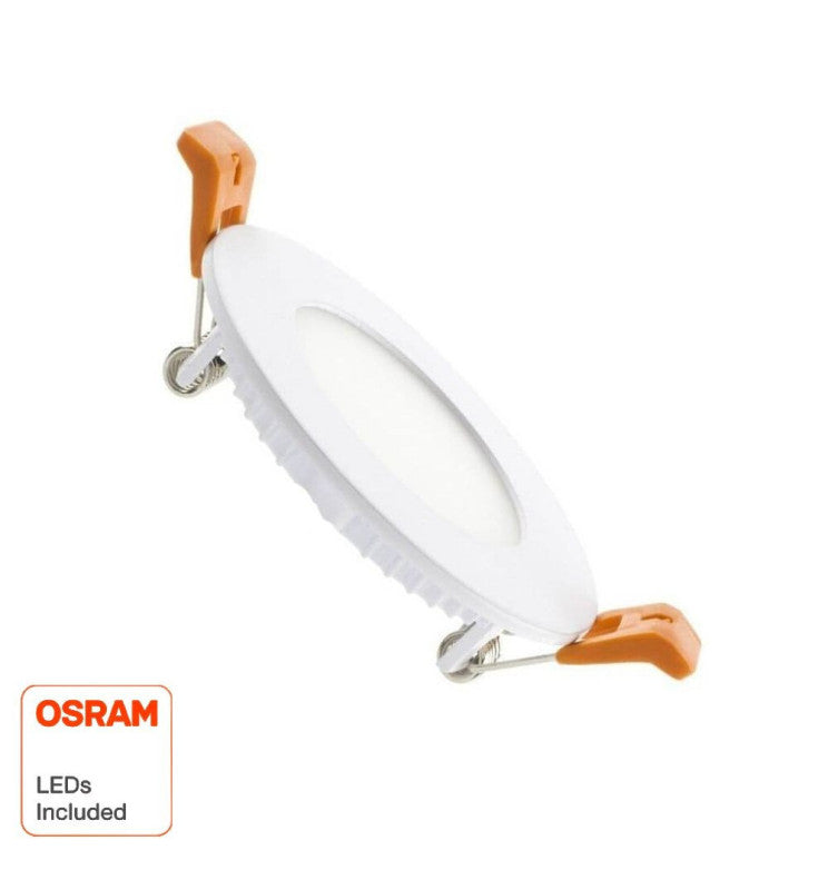 6W Round Slim LED Downlight with OSRAM Chip 4CCT - Downlights