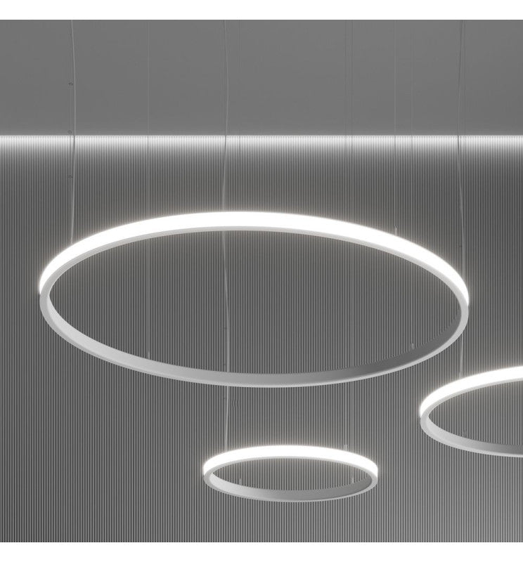 77W Circular SPACE VENUS LED Pendant Light in White 120cm - Ceiling Light Fixtures - Decorative Lighting