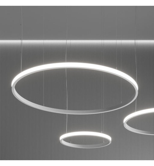 77W Circular SPACE VENUS LED Pendant Light in White 120cm - Ceiling Light Fixtures - Decorative Lighting
