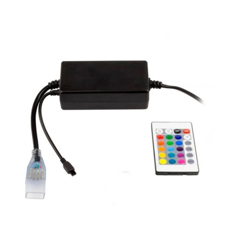 8W Dimmable LED Strip 220V RGB IP65 with Remote - 50m - Light Ropes & Strings - Strip Lights