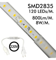 8W Dimmable LED Strip with Rectifier Cable 50m 5700K - Light Ropes & Strings - Strip Lights