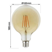 8W Dimmable Vintage E27 LED Filament Bulb 2200K - LED Light Bulbs - Lamps