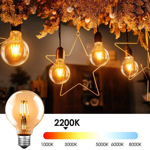 8W Dimmable Vintage E27 LED Filament Bulb 2200K - LED Light Bulbs - Lamps
