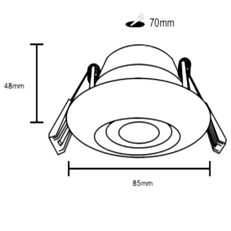 8W Dimmable Waterproof Convex LED Downlight 4 CCT - LED Downlight