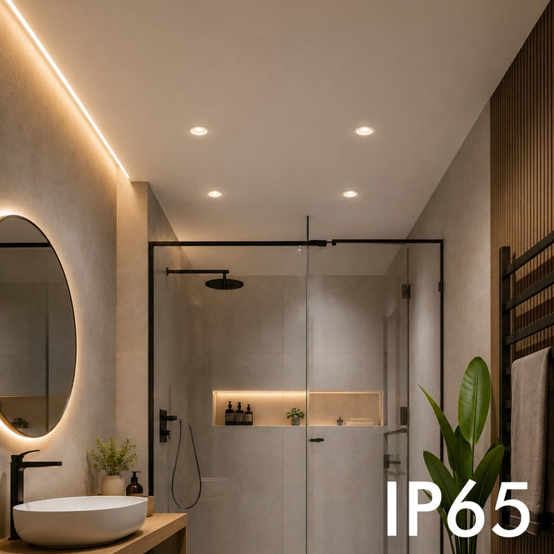 8W Fireproof Recessed LED Downlight TRIAC Dimmable 3CCT IP65 36º