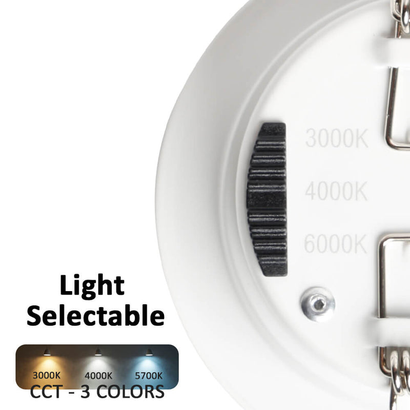 8W Fireproof Recessed LED Downlight TRIAC Dimmable 3CCT IP65 36º