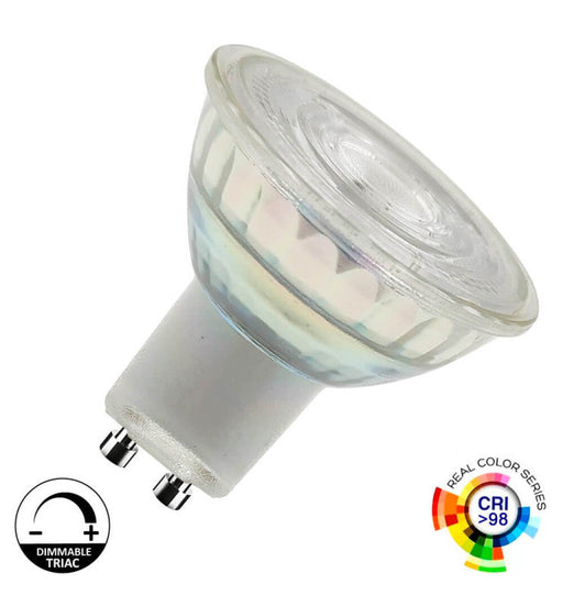 8W HIGH LUMINOSITY DIMMABLE LED GU10 Bulb - Glass - 24º 2700K - LED Light Bulbs - Lamps