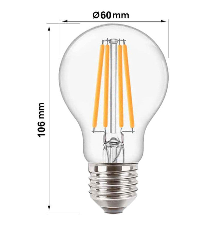 8W LED Bulbs Filament E27 A60