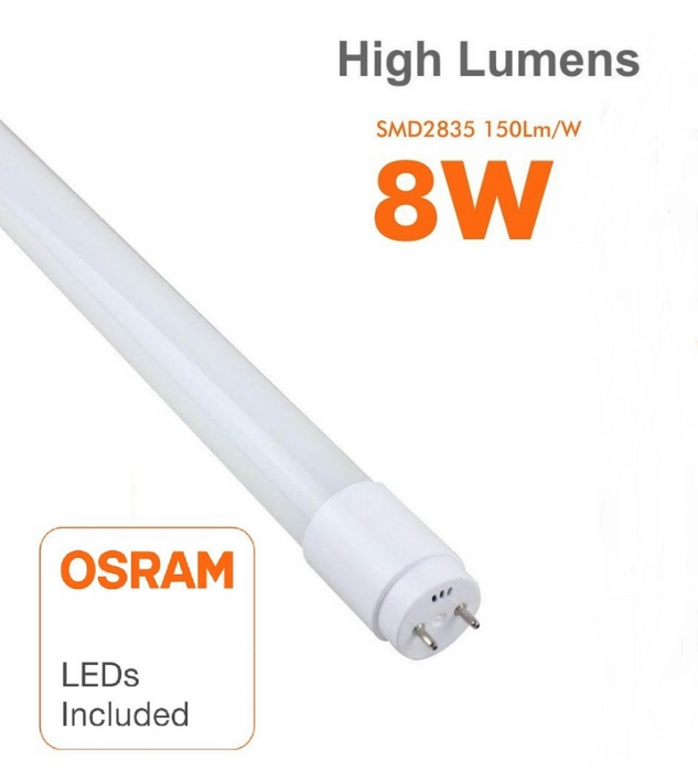 8W LED tube 60cm 6000K Buy in Ireland | Ledex Lighting Ltd