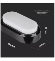 8W Oval LED Dome Light in Black 6400K - LED light