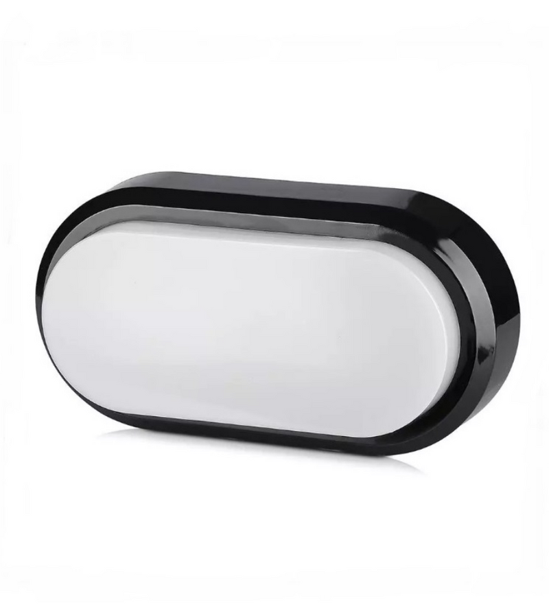 8W Oval LED Dome Light in Black 6400K - LED light